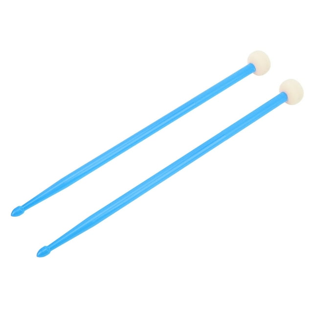 Drums Mallets Accessory, Nylon Handle Even Percussion 2Pcs Drum Mallet Set For Performance Blue