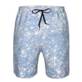 thumbnail image 3 of Goofa White Bule Glitter Printed Mens Swim Trunks Summer Quick Dry Short Beach Swimwear Bathing Suits-Medium, 3 of 9