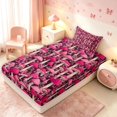thumbnail image 4 of Homewish Cartoon Mushrooms Twin Sheets For Girls,Fungus Plant Bedding,Hot Pink,3-Piece,1 Flat Sheet,1 Fitted Sheet and 1 Pillowcase, 4 of 6