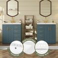 thumbnail image 6 of Euroco 60'' Bathroom Vanity with Ceramic Sink Combo,Solid Wood Frame Bathroom Storage Cabinet, Freestanding Vanity Set with 3 Drawers& Soft Closing Doors, 6 of 8