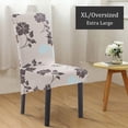 thumbnail image 3 of Stretch Dining Chair Slipcovers, XL/Oversized Removable Washable Soft Spandex Extra Large Dining Room Chair Covers for Kitchen Hotel Table Banquet Floral Print (4 Per Set, XK-8), 3 of 7