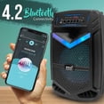 thumbnail image 3 of Pyle PPHP1242B 800 W Portable Bluetooth PA Speaker System with Microphone, 3 of 7