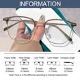 thumbnail image 3 of Classic Office Men Women Eye Protection Blue Ray Blocking Metal Frame Eyewear Square Eyeglasses Anti-Blue Light Glasses Computer Goggles BLACK GOLD, 3 of 7