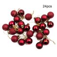 thumbnail image 3 of 24 piezas de 3 cm de mini bolas de Navidad para colgar en el árbol de Navidad, decoraciones navideñas para Navidad 2025, Año Nuevo, 3 of 5