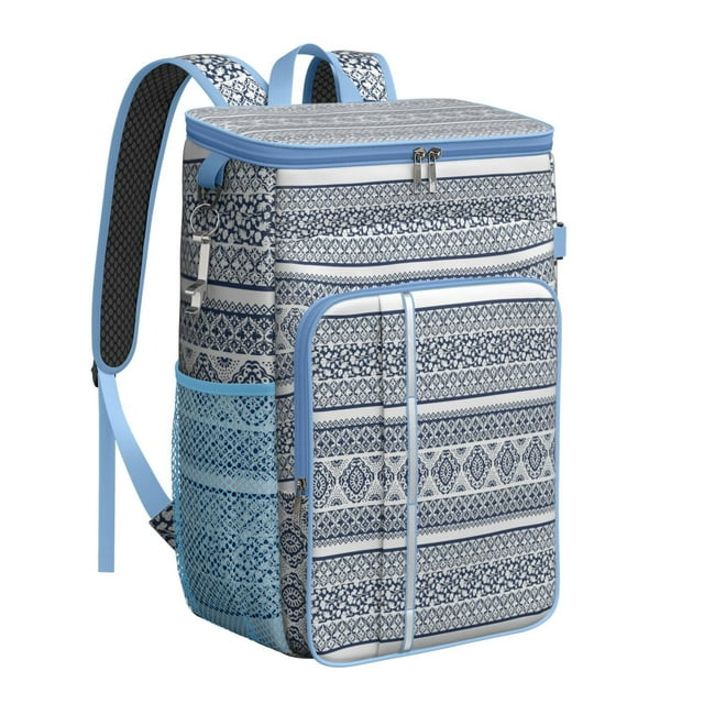 Vintage Fashion Tribal Patterns Cooler Backpack - 20L Insulated Leakproof Bag, Rustic Home Decor