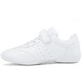 thumbnail image 4 of GlideMoves White Girls Cheerleading Dancing Shoes Youth Team Athletic Training Tennis Walking Breathable Competition Cheer Sneakers Big Kid Size 3.5, 4 of 7