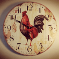 thumbnail image 2 of Kitchen Wall Clock 12 Inch Rustic Rooster Silent Non Ticking Wall Clock Quartz Battery Operated Round Wall Clock, 2 of 5