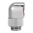 thumbnail image 3 of 90 Degrees PC Water Cooling Two touch Fitting G1/4 Thread Elbow Barb Connector for Tube Silver, 3 of 4