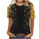 thumbnail image 1 of Fiudx Camisetas para Mujer Blusa de Manga Corta Estampada a La Moda para Mujer, Blusas Informales con Cuello Redondo, 1 of 3