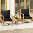 thumbnail image 4 of Gymax 2PCS Deep Seat Chair Cushion Pads Set Indoor/Outdoor w/ Rope Belts Black, 4 of 9