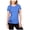 Blue - cobaltglaze, variant on bar III Womens Lace Up Basic T-Shirt, White, Medium