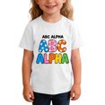 thumbnail image 6 of FAHXNVB Girls' Back to School T-Shirts Crewneck Soft Cotton Breathable Tees Tops Colorful Alphabet Graphic Fashion Casual Shirts 3-10 Years, 6 of 8