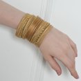 thumbnail image 3 of Sunsoul by Touchstone Indian Fashion Éclat Handcrafted Golden & Flakes 2dZ. Jewelry Bangle for Women, 3 of 9