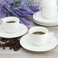 thumbnail image 6 of Elama Sol 12 Piece 3 Ounce Porcelain Espresso Cup with Saucer Set in White, 6 of 6