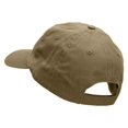 thumbnail image 3 of Flag Pattern Bell Embroidered Low Profile Dyed Cotton Twill Cap - Khaki OSFM, 3 of 5