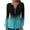 Sky Blue, variant on Womens Long Sleeve V Neck Shirts Fall Pleated Fashion Gradient Color Print Tunic Tops Button Tshirt Dressy Loose Blouses