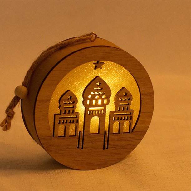 Linterna decorativa Ramadán Eid Mubarak lámpara decoración de mesa (Eid ul-Fitr KZGJ01D)