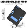 thumbnail image 5 of iPad Pro 11 2nd Generation 2020 Case for Kids, Allytech Hybrid Rugged Heavy Duty Protection Shock-Absorption Impact Resistant Kickstand Defender Cover for Apple iPad Pro 11 2020, Black/Blue, 5 of 8