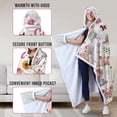 thumbnail image 3 of Manta con capucha Bestshop Pig Cozy, forro polar, 120 x 180 cm, 3 of 5
