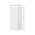thumbnail image 4 of Furinno Shaker Wall Kitchen Cabinet 1-Door-2 Shelves, Ready to Assemble, 12 D x 15 W x 36 H, White, 4 of 9