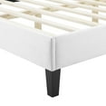 thumbnail image 6 of Platform Bed Frame, Twin Size, Velvet, White, Modern Contemporary Urban Design, Bedroom Master Guest Suite, 6 of 10