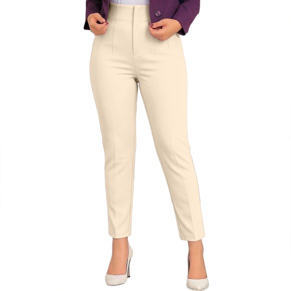 Hngshg Plus Size Trousers for Women Tailored Solid Color Dressy Casual Trendy Classic Pants Summer Outdoors Professional Pants