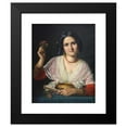 thumbnail image 2 of Wilhelm Marstrand 15x18 Black Modern Framed Museum Art Print Titled - A Roman Woman in Fancy Dress (1847), 2 of 5