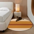 thumbnail image 3 of Burnt Orange Ombre Stripe Round Area Rug 4 FT, Non Slip Indoor Outdoor Rug, Farmhouse Striped Gradient Washable Soft Circular Carpet Non-Shedding Floor Mat for Coffee Table Nursery Foyer Balcony, 3 of 8