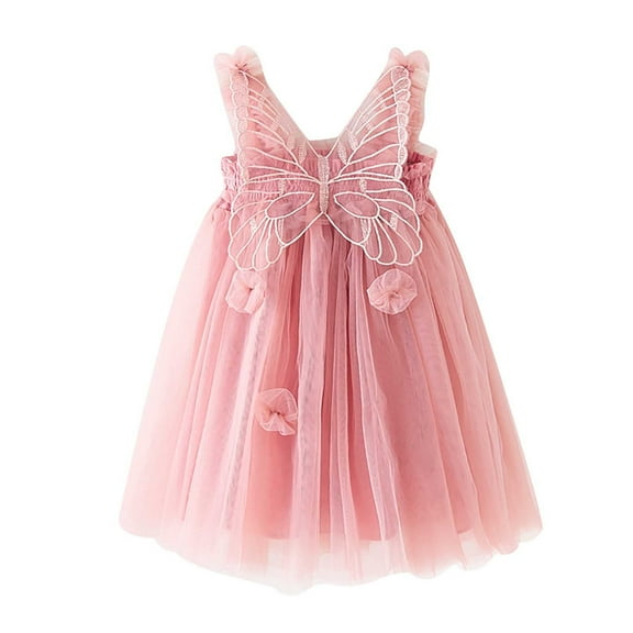 Hicidod Baby Girls Tulle Tutu Dress Sleeveless Backless Princess Birthday Party Dresses Sequin Ruffle Bowknot Sundress