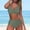 Green, variant on Otvok Womens Bikini Sets Two Piece Swimsuit Solid V Neck Twist Front Adjustable Spaghetti Straps Bathing Suit