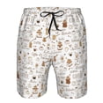 thumbnail image 3 of Goofa Coffee Printed Mens Swim Trunks Summer Quick Dry Short Beach Swimwear Bathing Suits-X-Large, 3 of 9