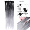 thumbnail image 4 of Benehair Dreadlock Extensions Full Head Pack Synthetic Dreads Faux Locs Crochet Hair Reggae Hair Locs Extensions 24inch Black to Dark Grey to Light Grey, 4 of 10