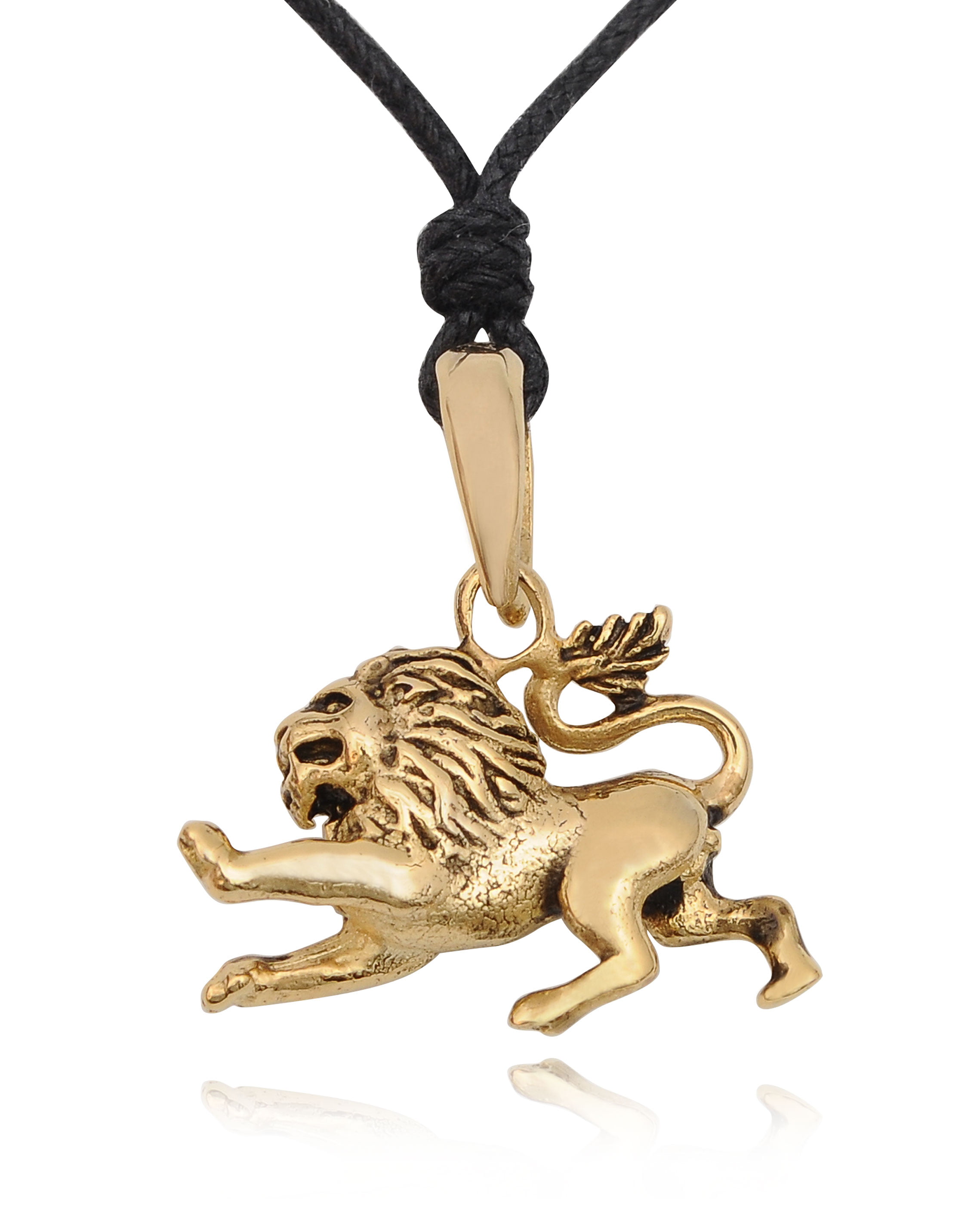 Details about   "High Gloss" Rastafarian Lion of Judah Coin Pendant 24" 18KGF Gold Filled Chain 