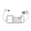 onn. Keychain Micro-USB Cable, White
