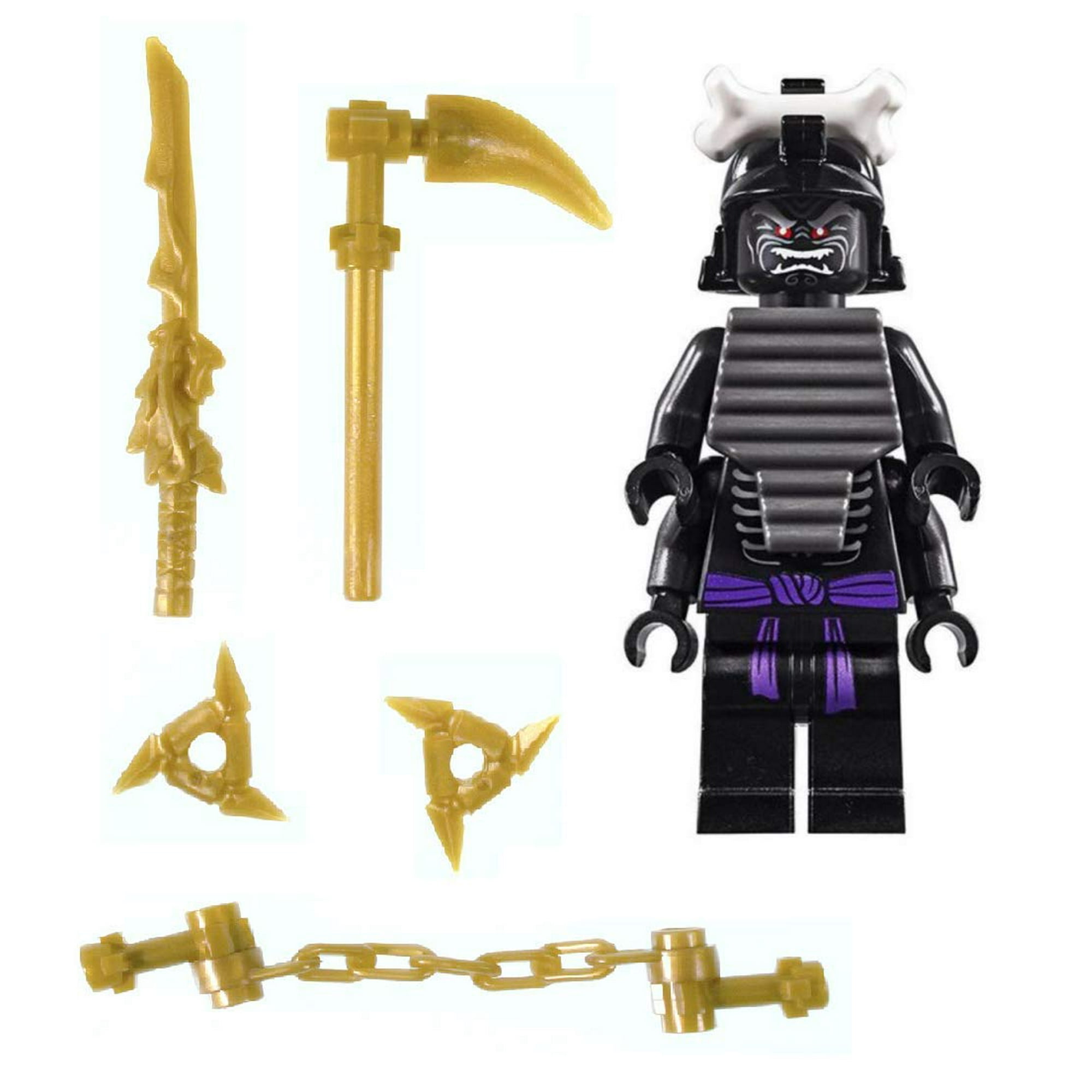 Lego Ninjago Lord Garmadon With 4 Arms And Gold Weapons Gold