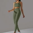 thumbnail image 2 of HAPIMO Women's Seamless Sportswear Workout Set Gym Sport Bra Tracksuit Women Clothes Two Piece Yoga High Waist Leggings Green, 2 of 6