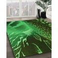 thumbnail image 3 of Ahgly Company Machine Washable Indoor Rectangle Transitional Dark Forest Green Area Rugs, 5' x 7', 3 of 7