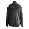 thumbnail image 5 of hotojiny Women Fall Winter Knit Sweaters Long Sleeve Off Shoulder Sweater Turtleneck Pullover Loose Tops, 5 of 5