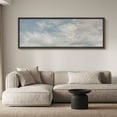 thumbnail image 2 of Large Framed Canvas Print Serene Blue Skies - Classic LandscapeWall Art Decorative Ready to Hang Painting for Living room Bedroom 60x20 inches Black Frame, 2 of 9