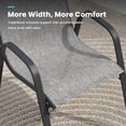 thumbnail image 6 of DIFY 9-Piece Patio Dining Set for 8, 53" Metal Round Table with 8 Stackable Chairs, Dark Gray&Gray, 6 of 8
