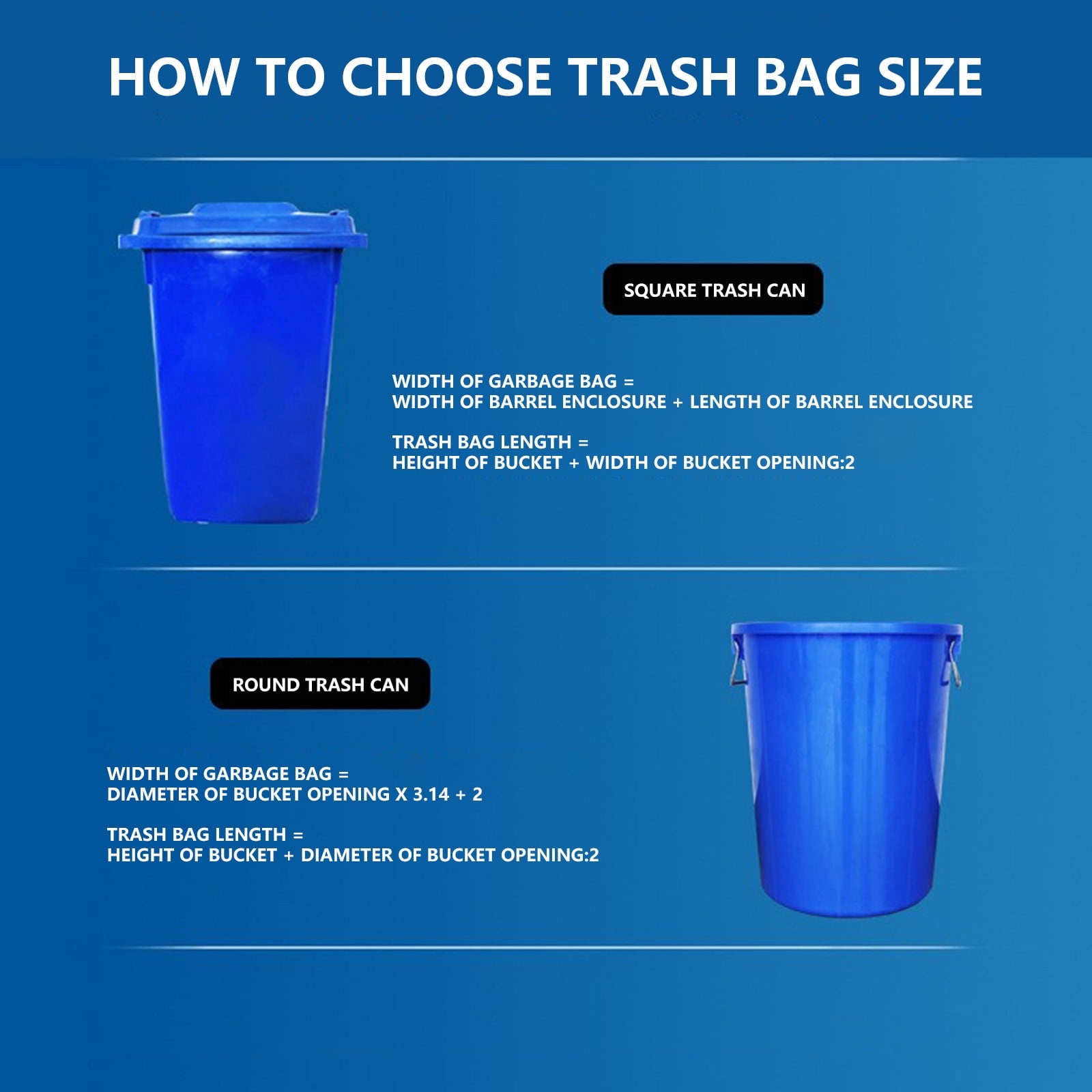 50-60 Gallon Large Trash Bags 50-60 Gallon, 50 Bags, Durable Black Garbage Bags for Office, Commercial, and Outdoor Use - Great for Recycling, Lawn, and Leaf Collection - Heavy Duty Liners