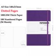 thumbnail image 3 of Cuaderno de puntos A5 de 23 colores, diario de cuero PU, tapa dura, papel grueso sin ácido de 100GSM, 188 páginas numeradas, escritura, diario, 3 of 5