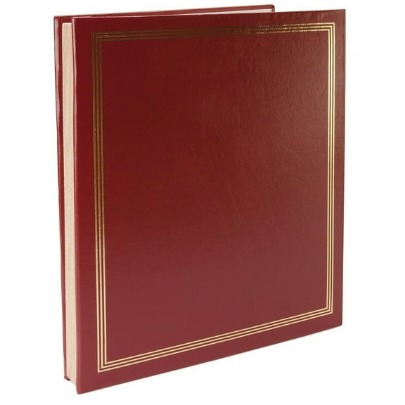 Pioneer Post Bound Album With Buff Pages 11.75"X14"-Burgundy