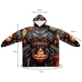thumbnail image 5 of Monkey Cozy Microfiber Polyester Wearable Blanket - Soft Warm Throws for Adults - Ultra-Plush Sofa Blanket Wrap - Comfy Lounge Wear for Winter - Oversized Hooded Cape for Men and Women, 5 of 6