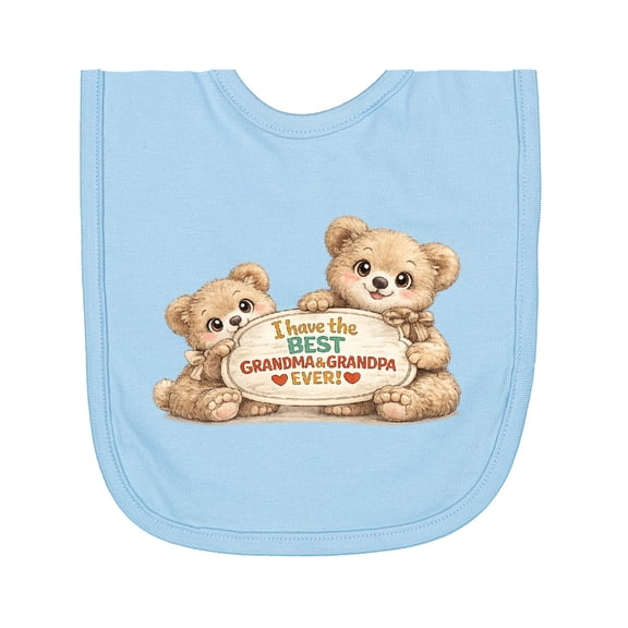 Inktastic Best Grandma & Grandpa Ever Newborn Bib