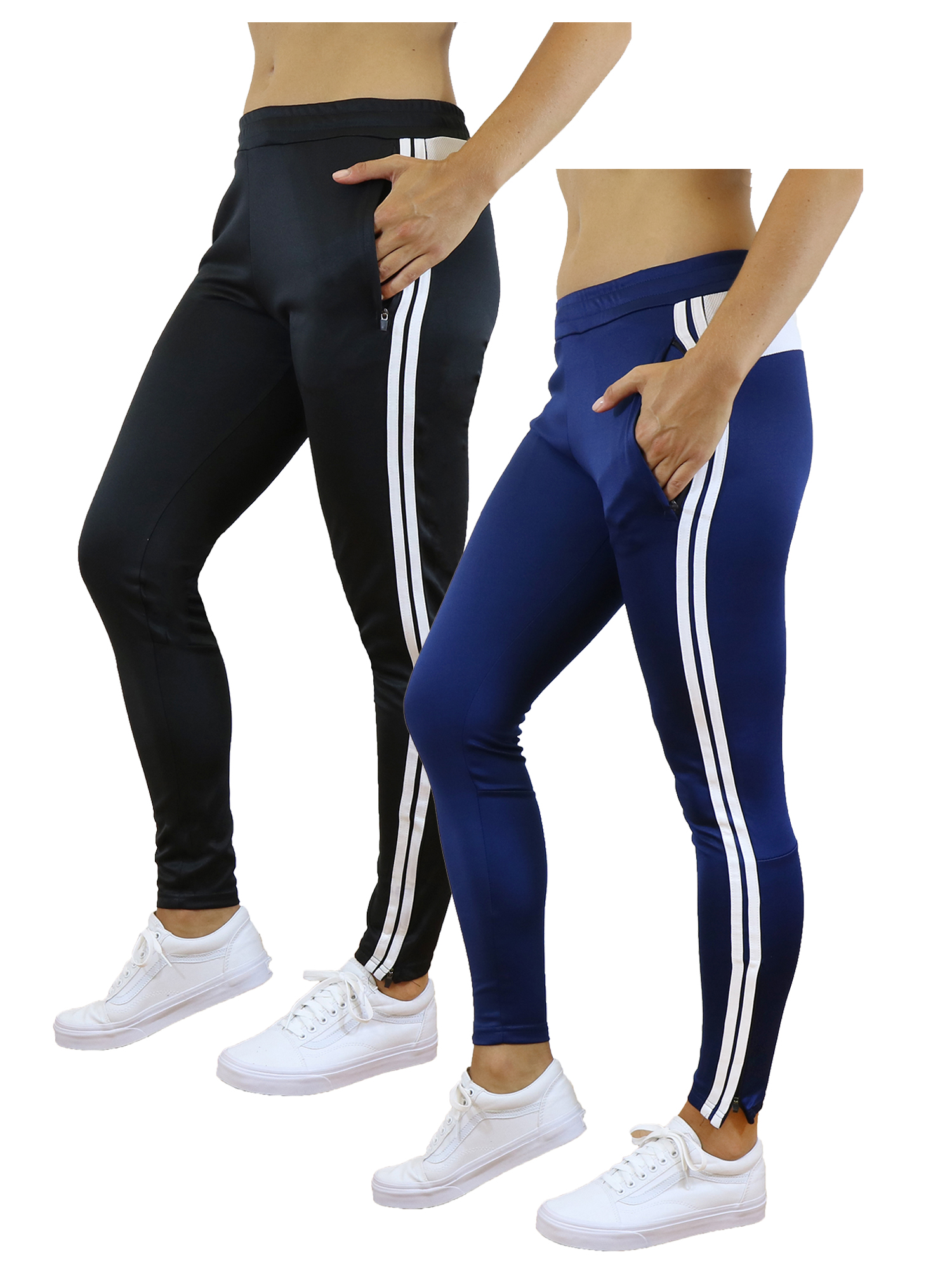 GBH Women's SlimFit Striped Track Joggers (2Pack)