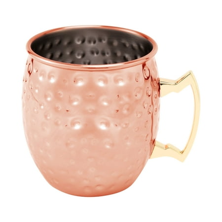 

OVNSHVN Ounces Hammered Copper Plated Moscow Mule Mug Beer Cup Coffee Cup Mug Copper Plated Cocktail Cup For Stainless Steel Coffee Cup Hammer Point
