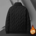 thumbnail image 6 of 2023 Autumn Winter Jacket Men Lambswool Warm Thicken Jackets Waterproof Jogging Casual Coat Men Fashion Loose Grey Parke Jacket (GRAY,L (40-50KG)), 6 of 6