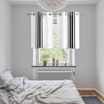 thumbnail image 5 of Black White Stripe Kitchen Curtains Small Short 39 Inch Length, Abstract Geometric Grommet Top Bedroom Living Room Curtains, Light Filtering Cafe Curtain Drapes 2 Panels Set 55''x39'', 5 of 9