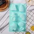 4 Pcs Baby Shower Party Silicone Mold,Bear Pacifier Little Feet Feeding